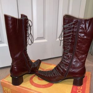 Chocolate Brown (real) Leather Boots